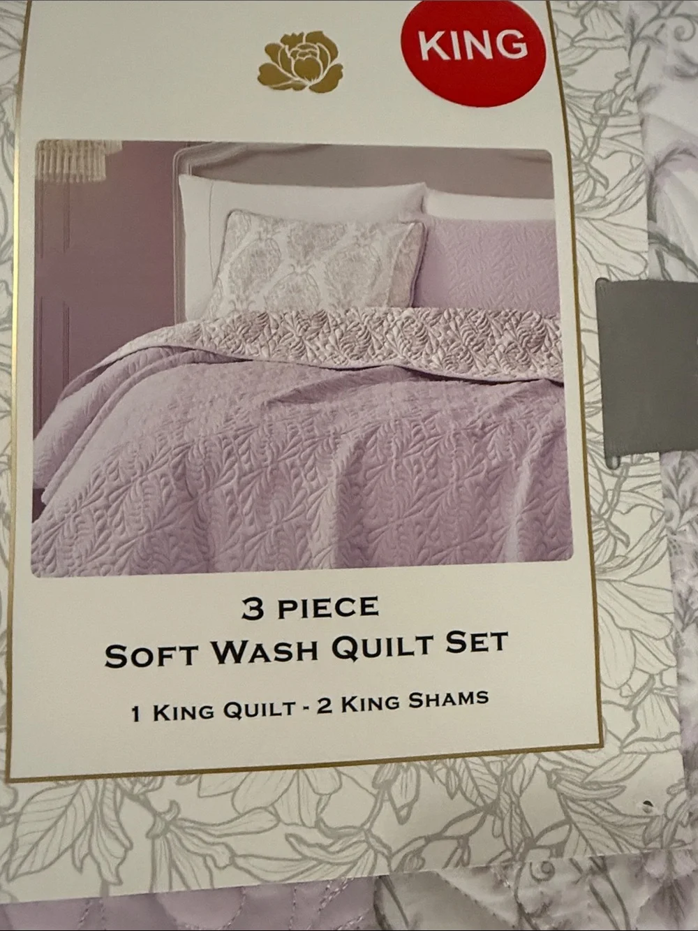 Ophelia Soft Wash Quilt Set in Light Lavender